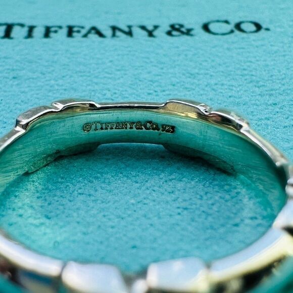 GUC Tiffany Signature X Ring Band in Sterling Silver Stacking, sz 6 - Picture 5 of 5